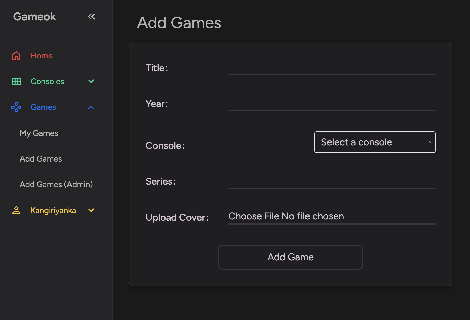 Admin Page