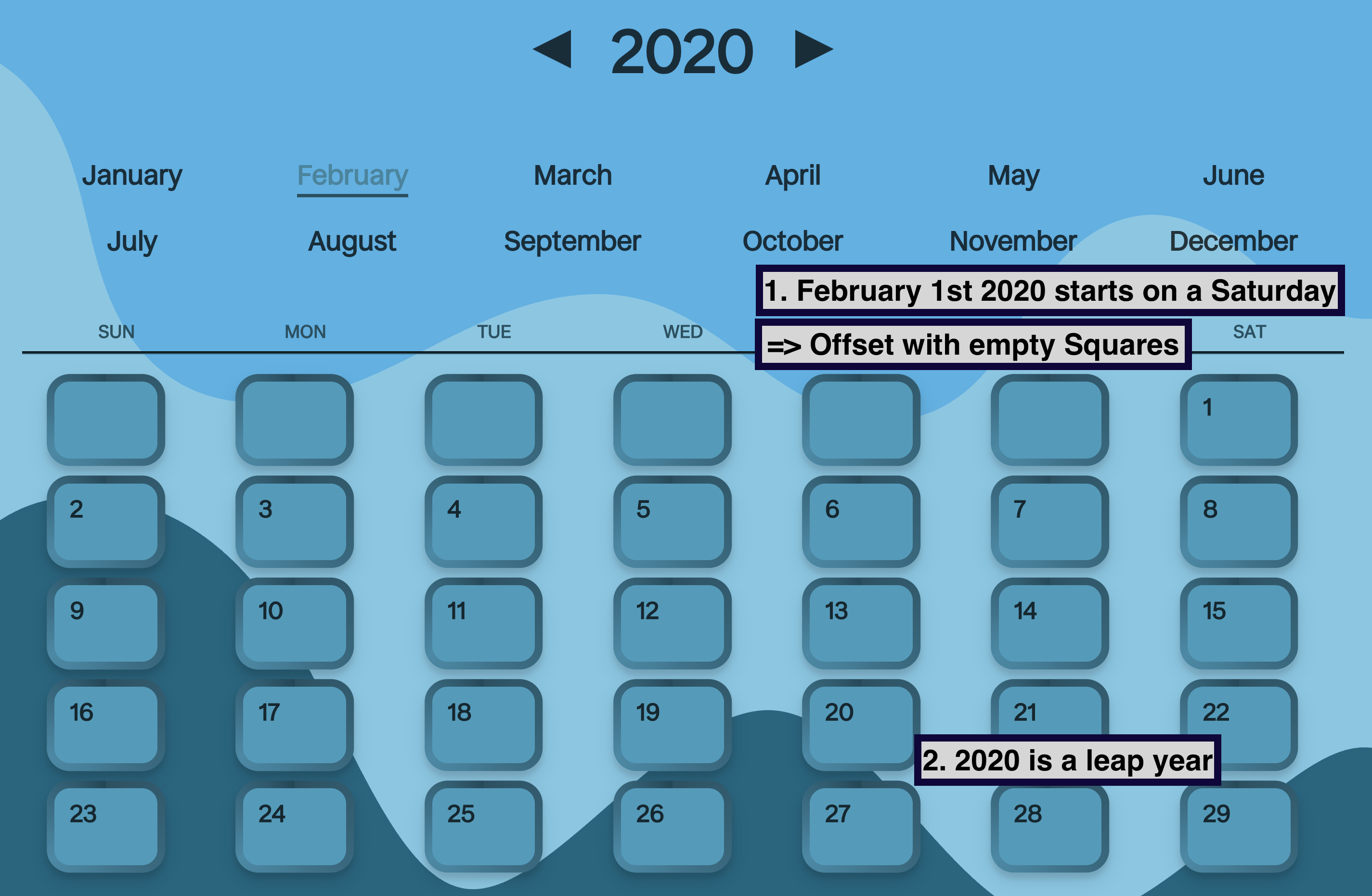 Calendar considerations