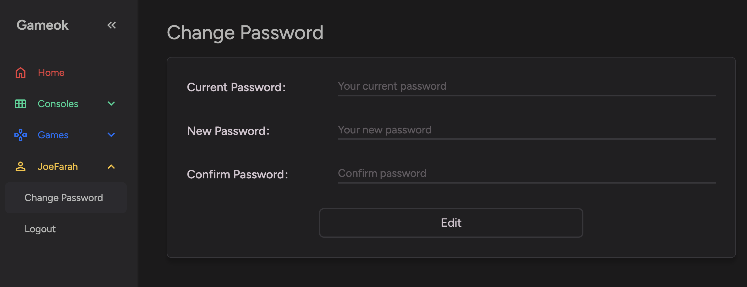 Change Password