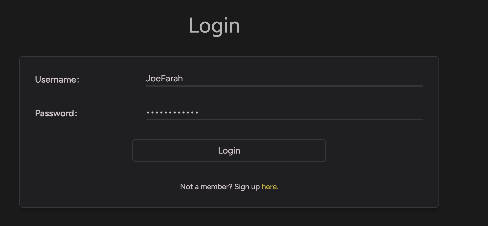 Login